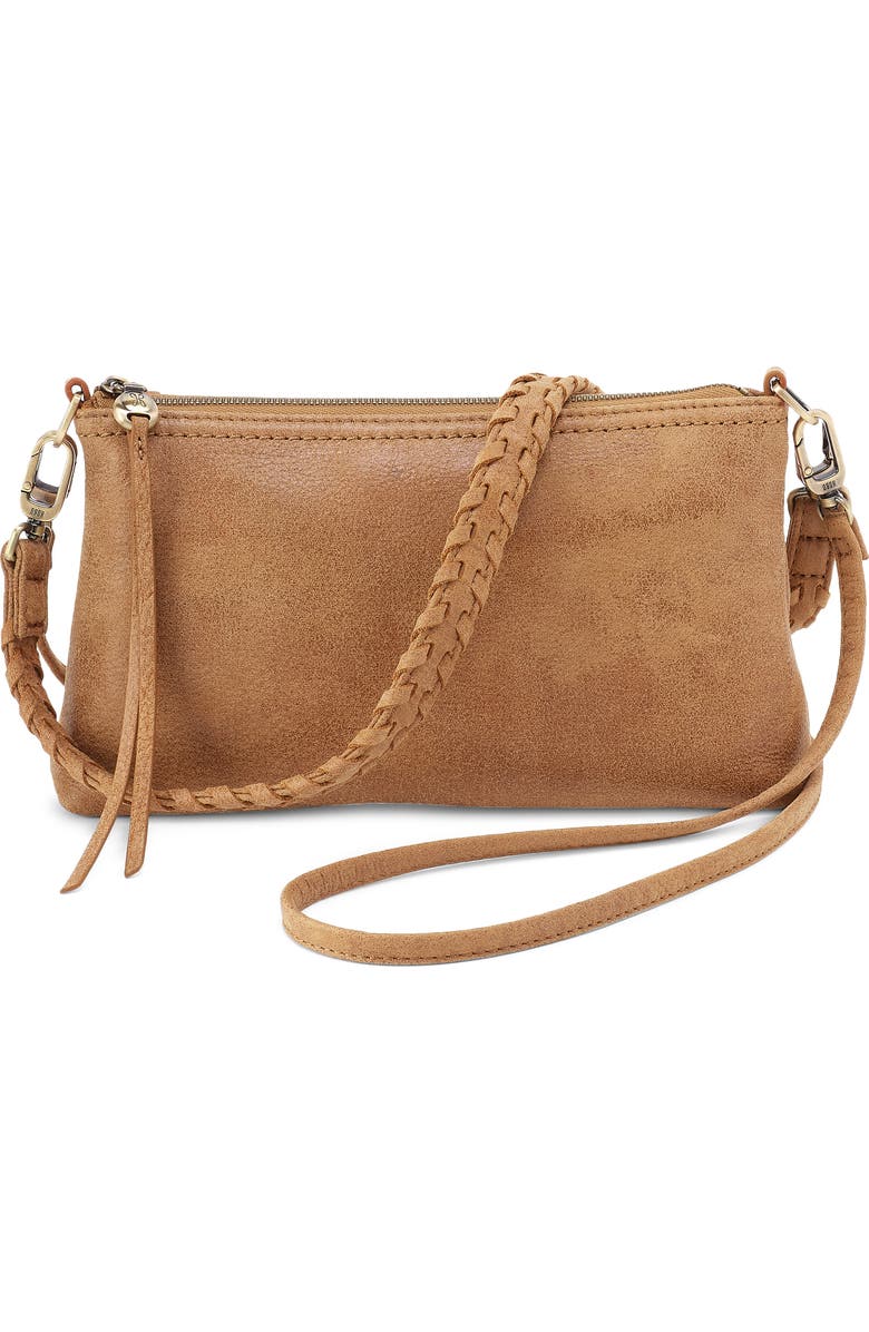 HOBO Darcy Leather Crossbody Bag, Main, color, Whiskey