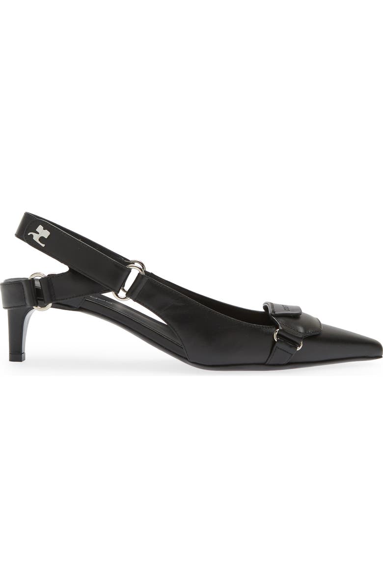 Courrèges Racer Leather Slingback Pump, Alternate, color,