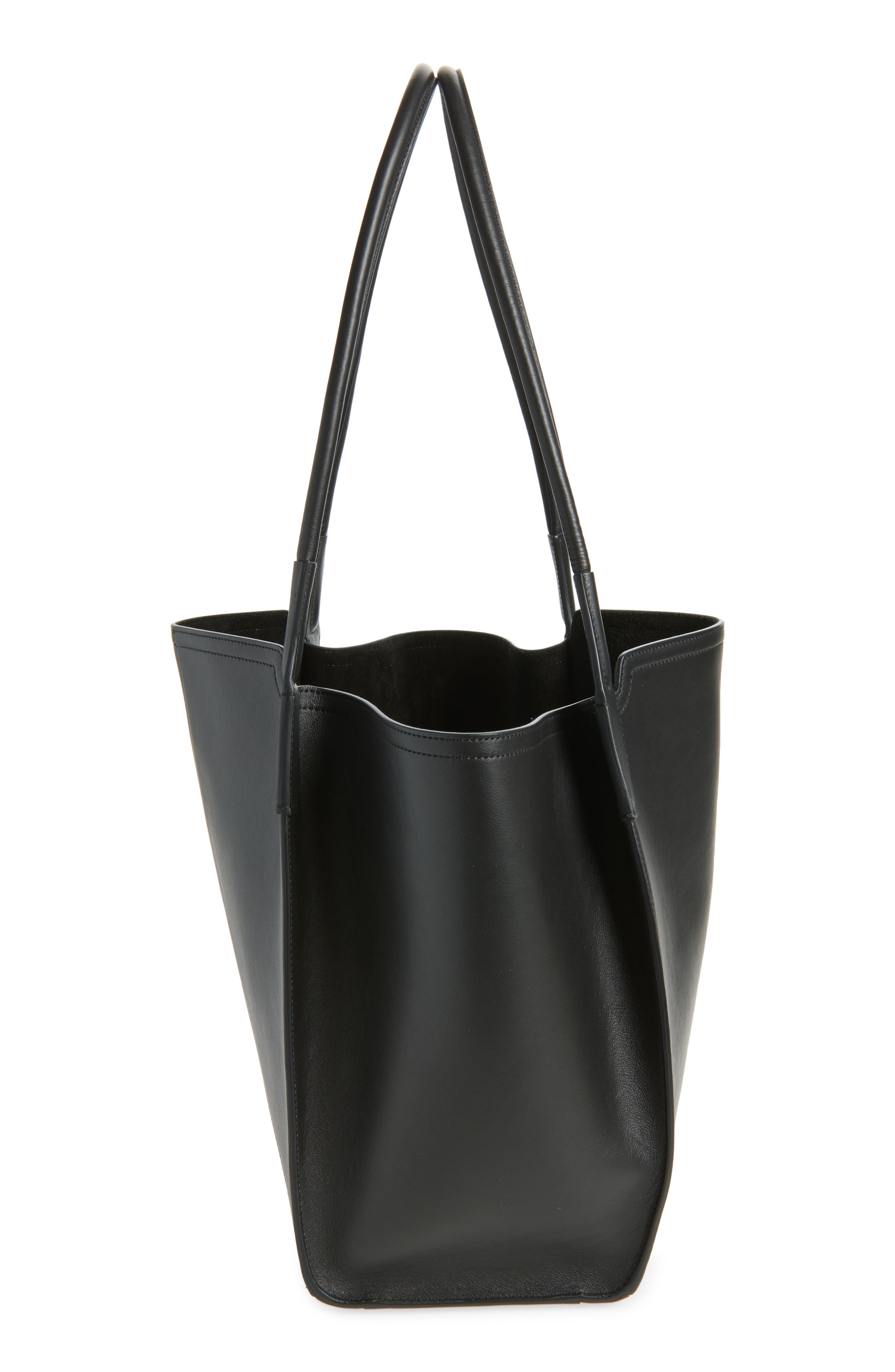 Victoria Beckham Small Victoria Leather Tote, Alternate, color, Black