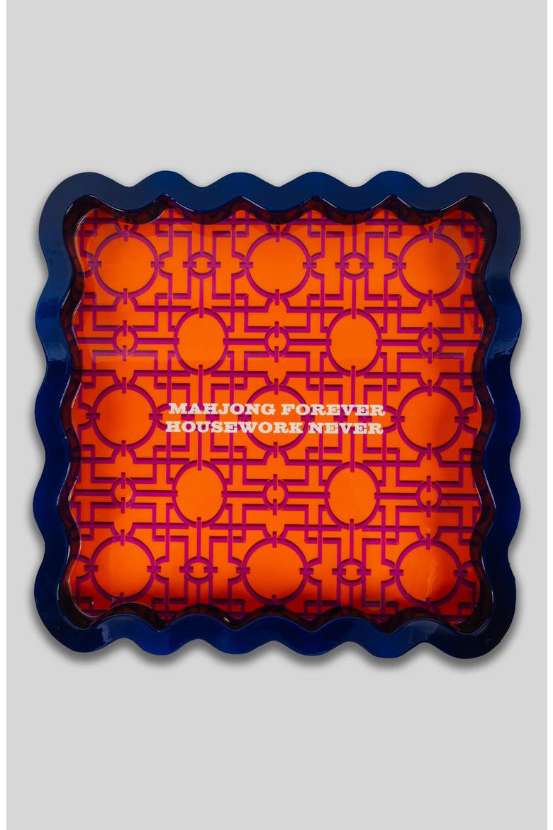 Mahjong Large Lacquer Tray, Main, color, Mahjong Large