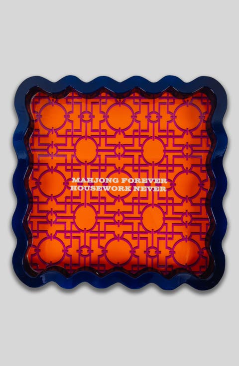 Mahjong Large Lacquer Tray