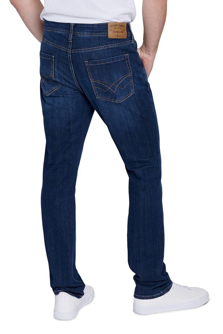 Slim Straight Leg Jeans, Alternate, color, PLUTO DARK