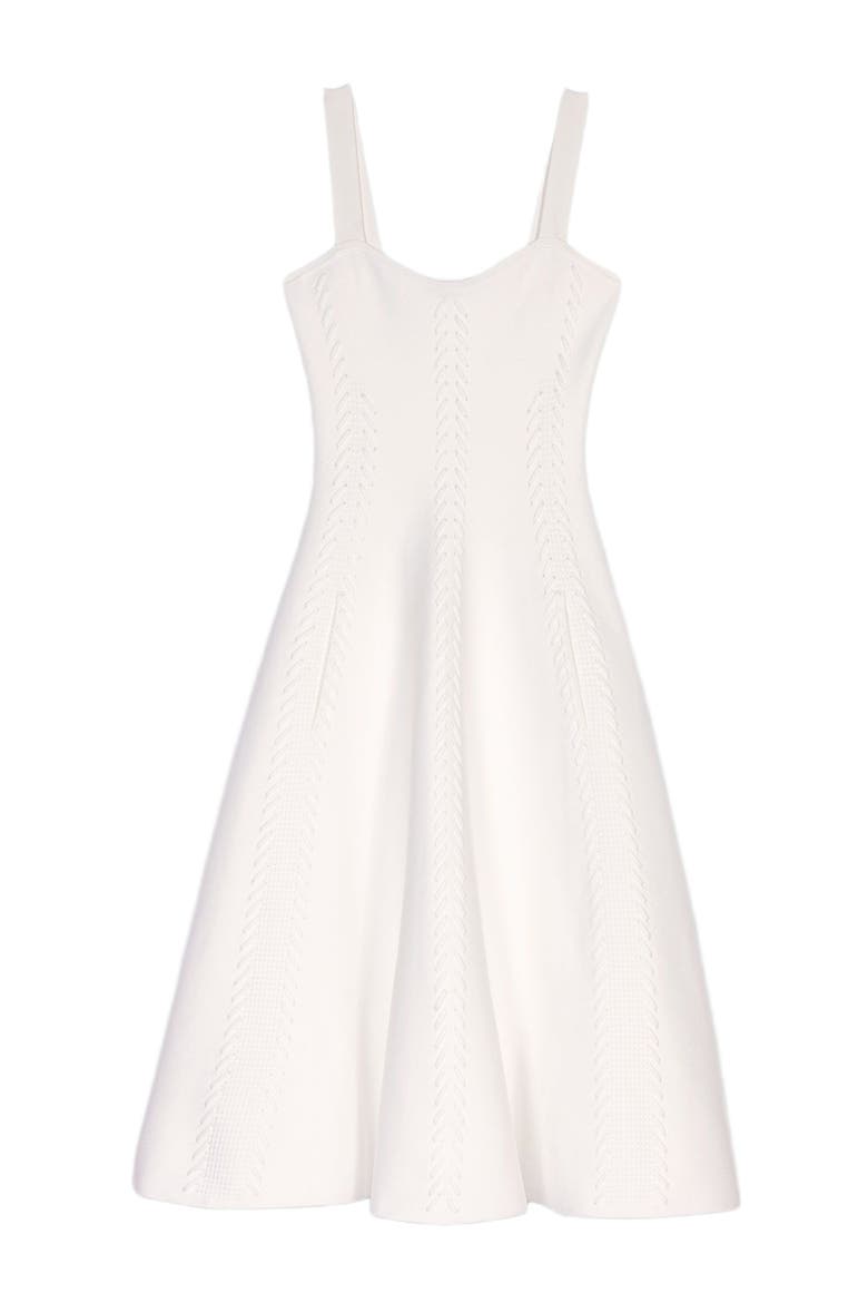 Knit midi dress, Alternate, color, White