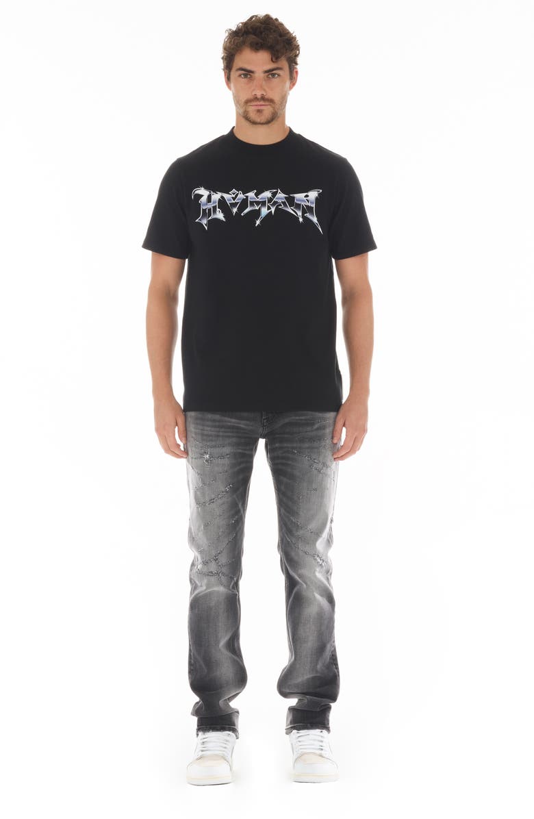 HVMAN Chrome Logo Graphic T-Shirt, Alternate, color, Black