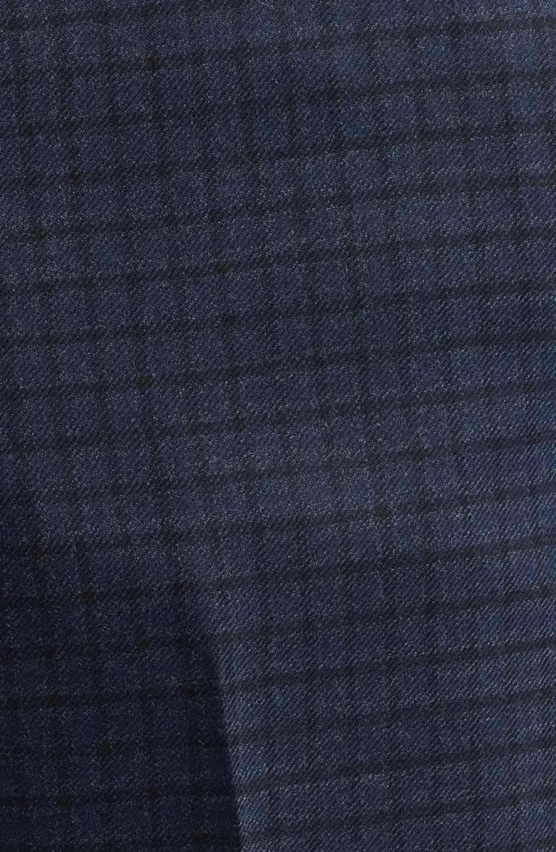 Berle Multicolor Check Wool Dress Pants, Alternate, color, Navy