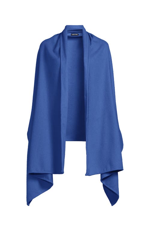 Lands' End Cashtouch Shawl Wrap In Blue