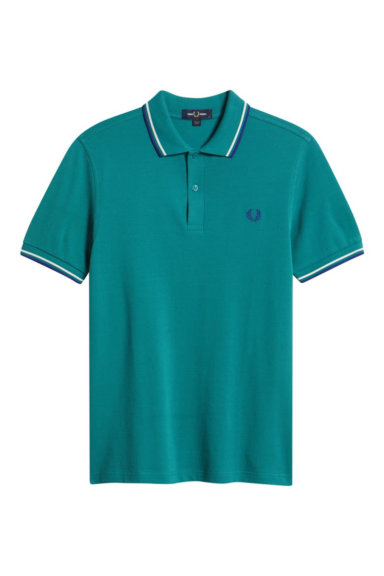 Extra Trim Fit Twin Tipped Piqué Polo, Main, color, DPMNT/ SNWH/ SOHEC