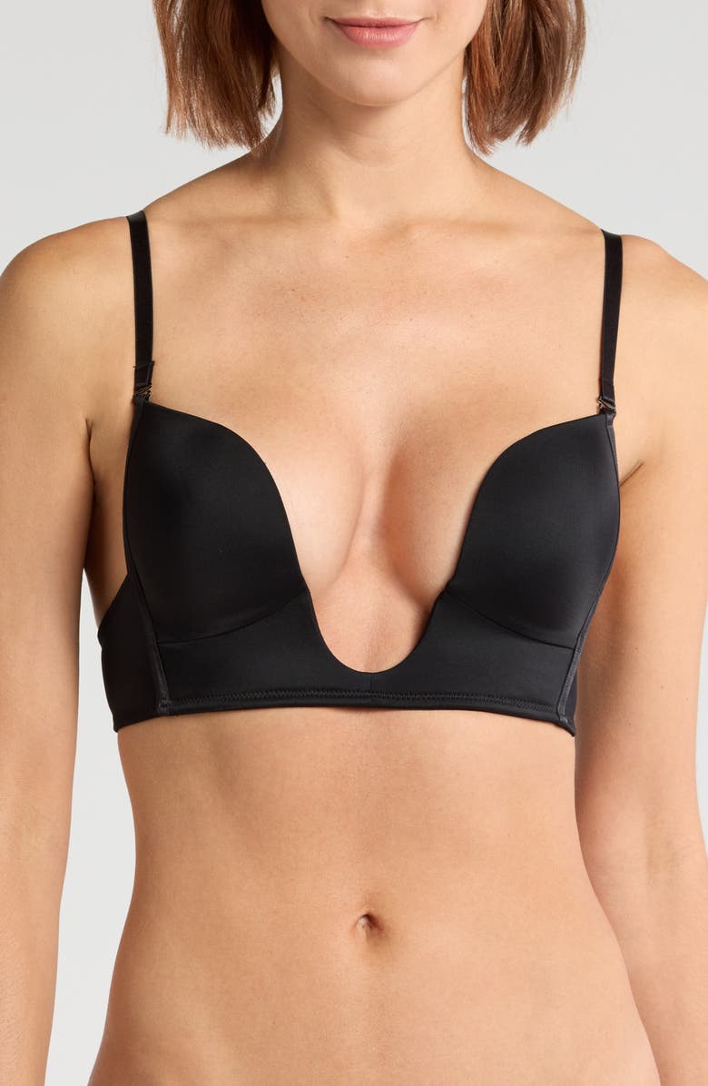 MAGIC Bodyfashion V-Bra Convertible Plunge Bra, Main, color, Black
