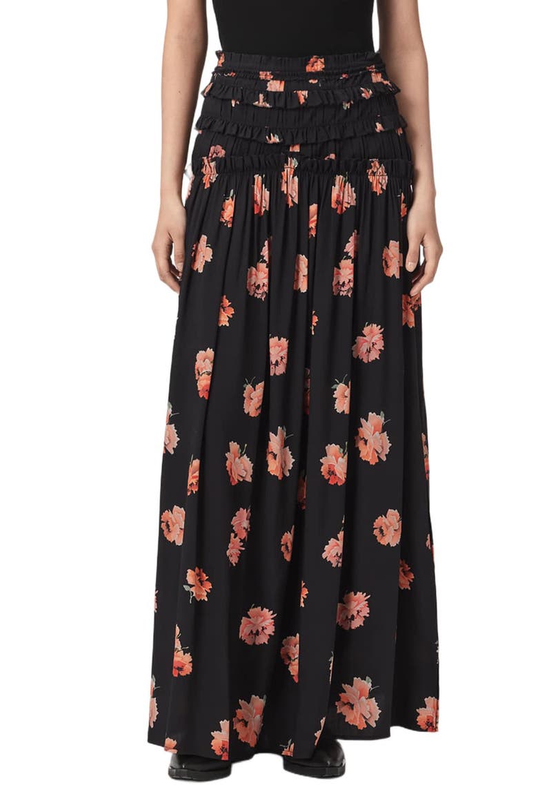Lauren Maxi Skirt, Main, color, LA RAINE BLACK
