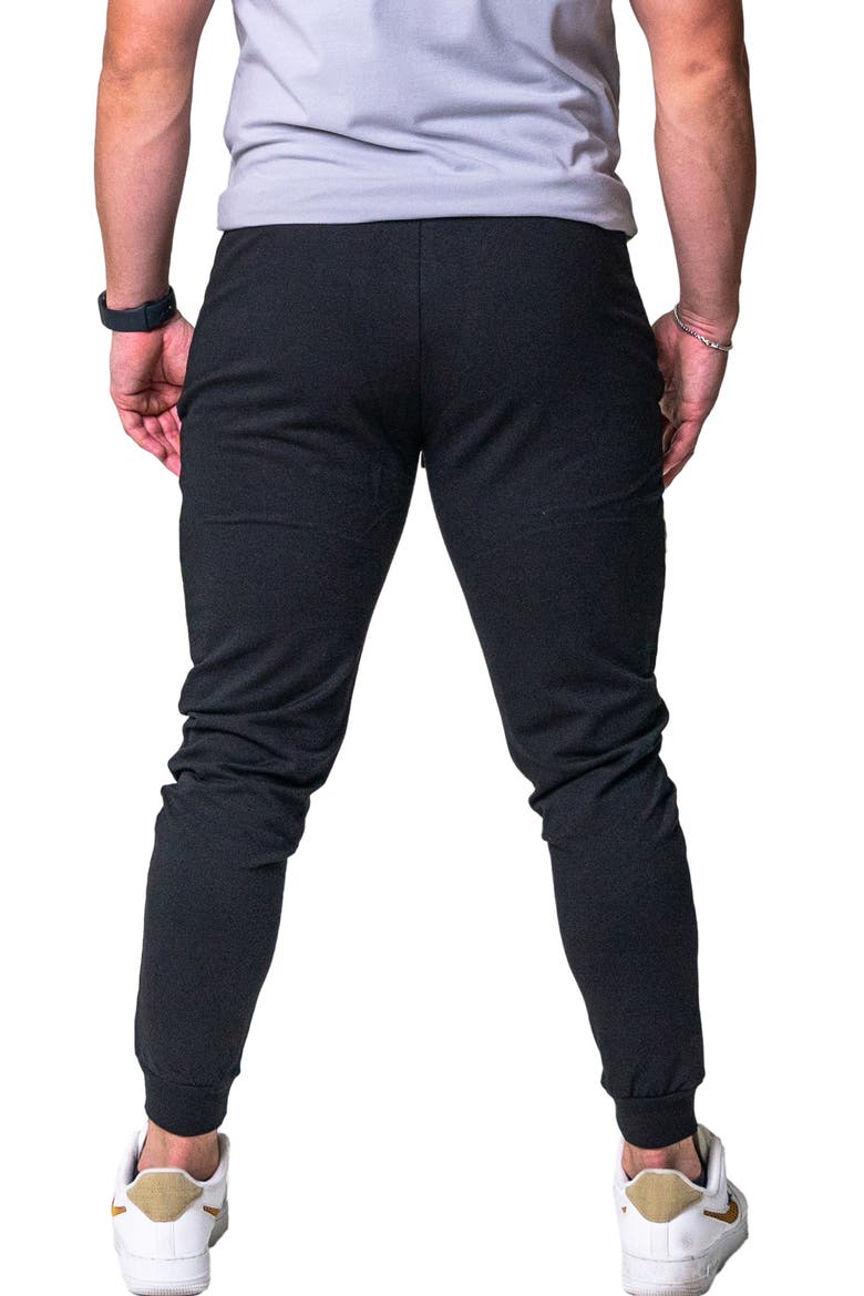 Lightning Reflective Cotton Knit Joggers, Alternate, color, BLACK
