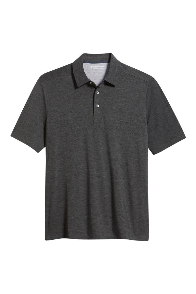 XC+™ Apex Heathered Performance Polo, Alternate, color, CHARCOAL HEATHER