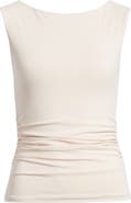 Open Edit Boat Neck Sleeveless Top