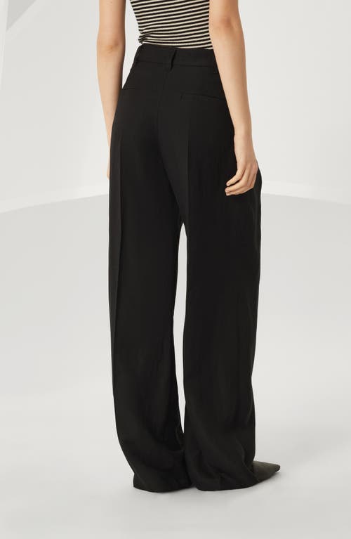 Brunello Cucinelli Women's Wide Tropical Luxury Trousers In Black