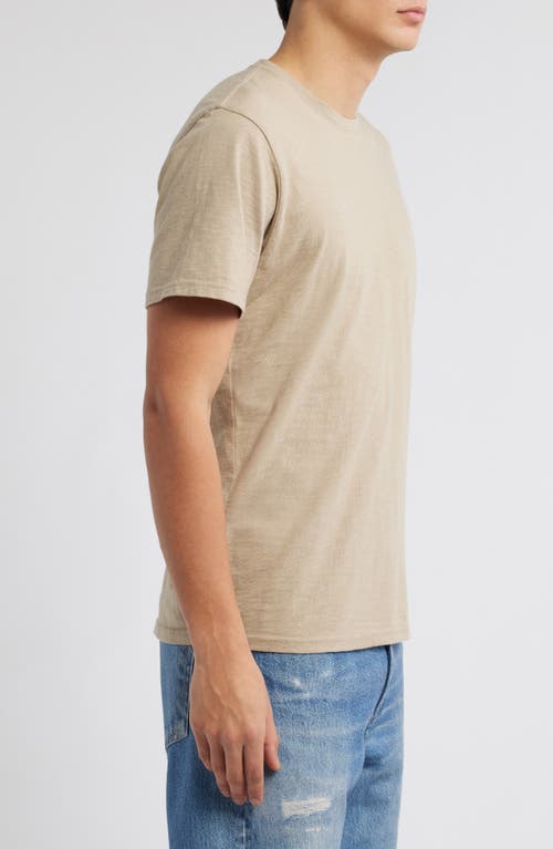Treasure & Bond Lived In Slub Jersey Crewneck T-shirt In Tan Burrow