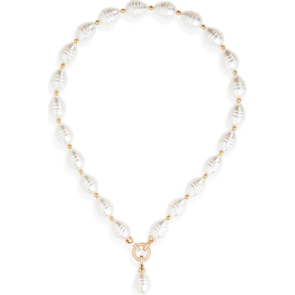 Tasha Faux Pearl Pendant Collar Necklace
