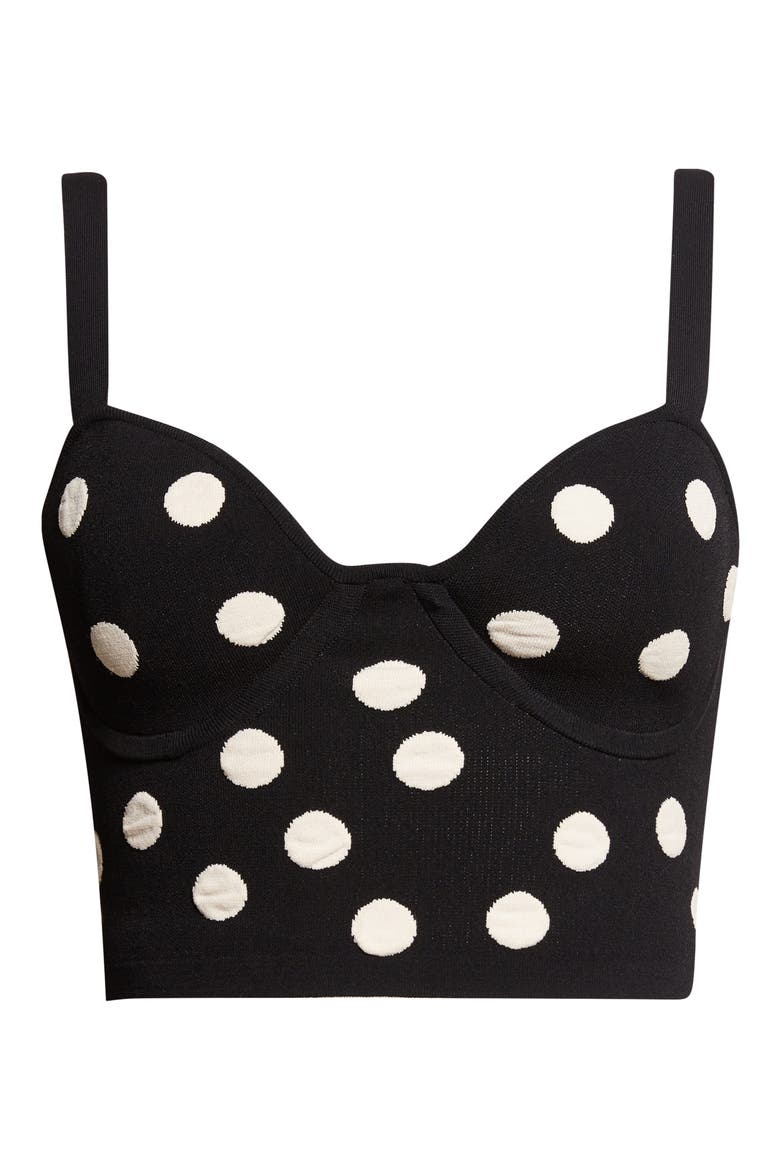Tula Polka Dot Crop Camisole, Alternate, color, BLACK/ ECRU POLKA DOT