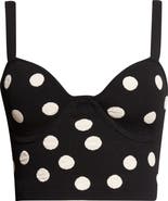 L'AGENCE Tula Polka Dot Crop Camisole