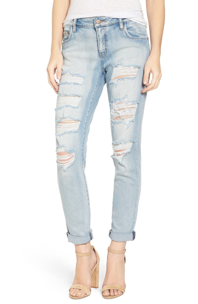 BP. Ripped Skinny Boyfriend Jeans, Main, color, 