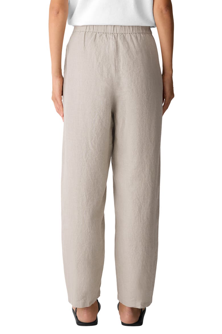 Curved Organic Linen Ankle Pants, Alternate, color, UNDYED NATURAL