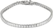 Spero London Sterling Silver Square Rectangular Tennis Bracelet