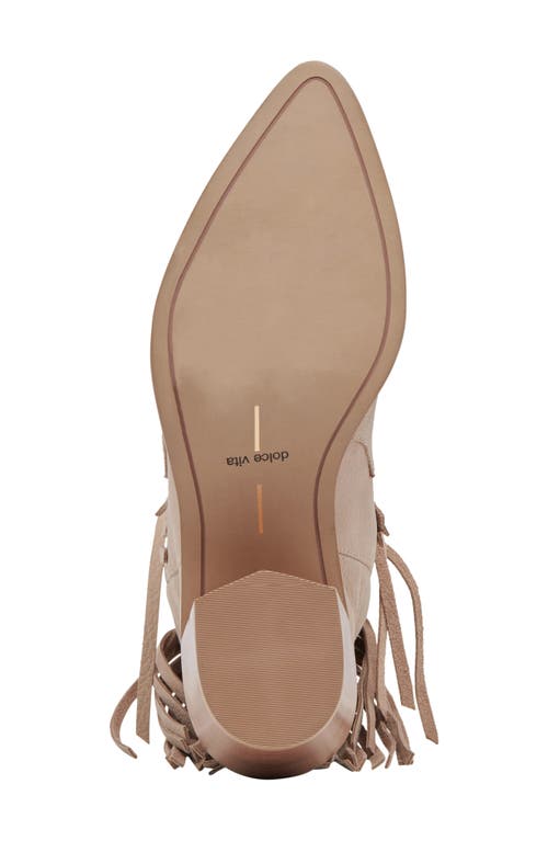 Dolce Vita Kaylie Pointed Toe Western Boot In Taupe Nubuck