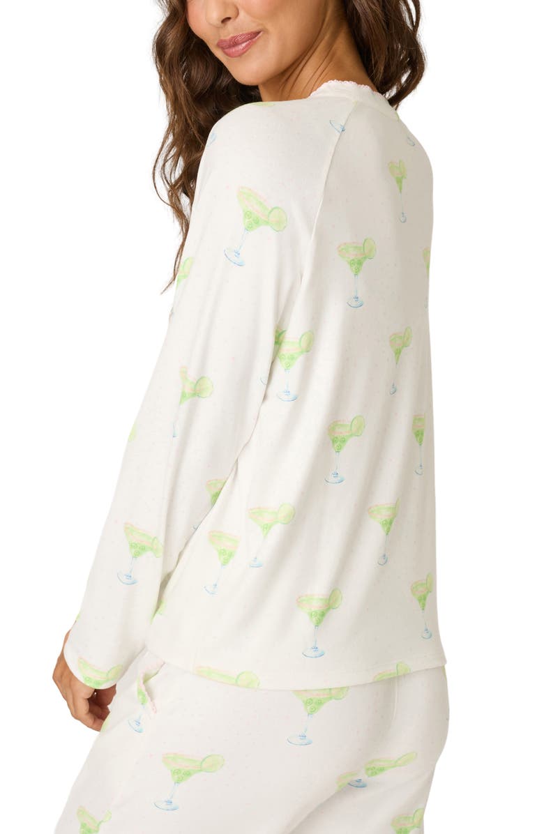 PJ Salvage Margarita Mama Pajama Top, Alternate, color, Ivory