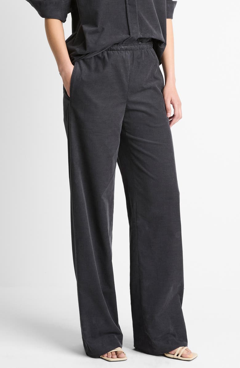 Vince Pull-On Corduroy Pants, Alternate, color, Graphite