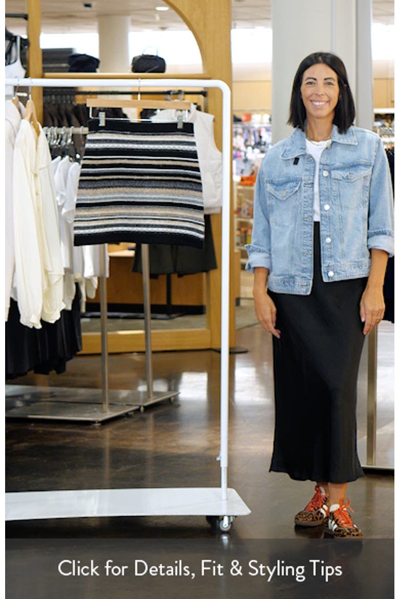 Striped Wool & Cashmere Blend Miniskirt video
