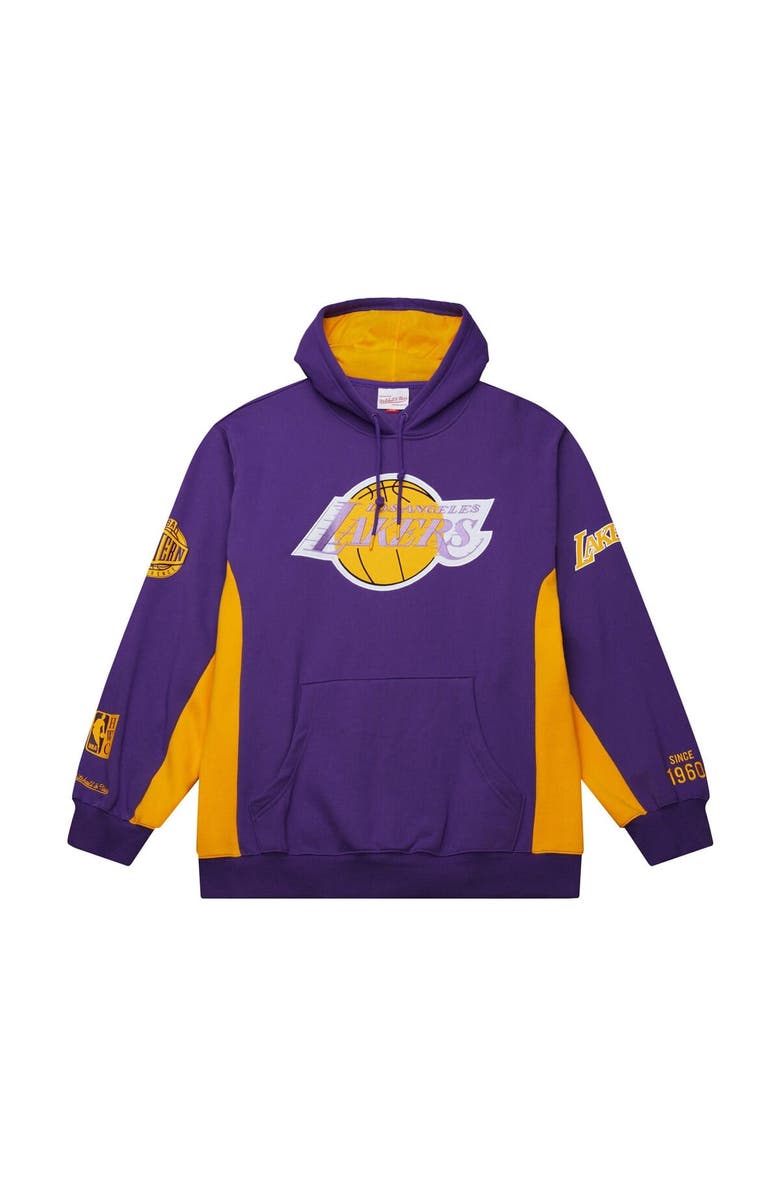 Mitchell & Ness Men's Mitchell & Ness Purple Los Angeles Lakers Hardwood Classics Team Origins Fleece Pullover Hoodie, Alternate, color, Purple