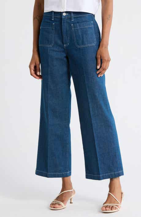AG Kassie Patch Pocket High Waist Ankle Wide Leg Jeans