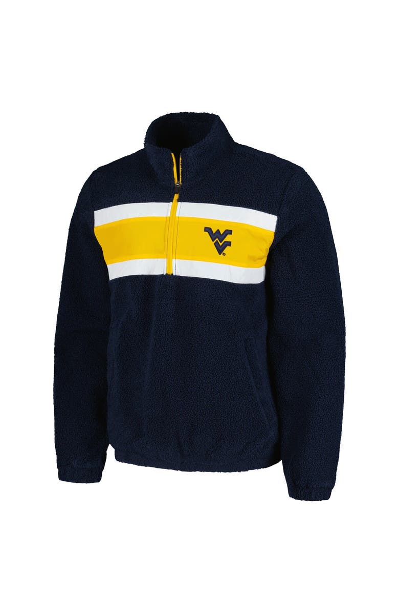G-III SPORTS BY CARL BANKS Men's G-III Sports by Carl Banks Navy West Virginia Mountaineers Pinch Runner Half-Zip Top, Alternate, color, Navy