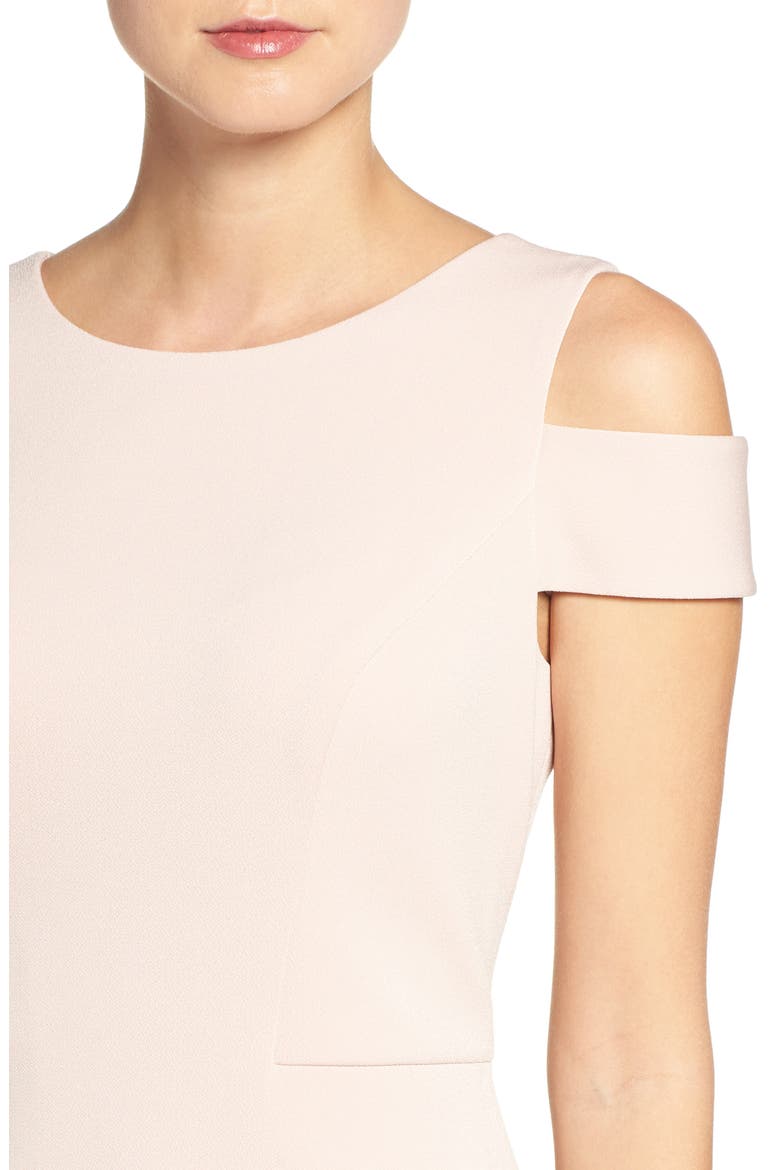 Cold Shoulder Sheath Dress, Alternate, color, BLUSH