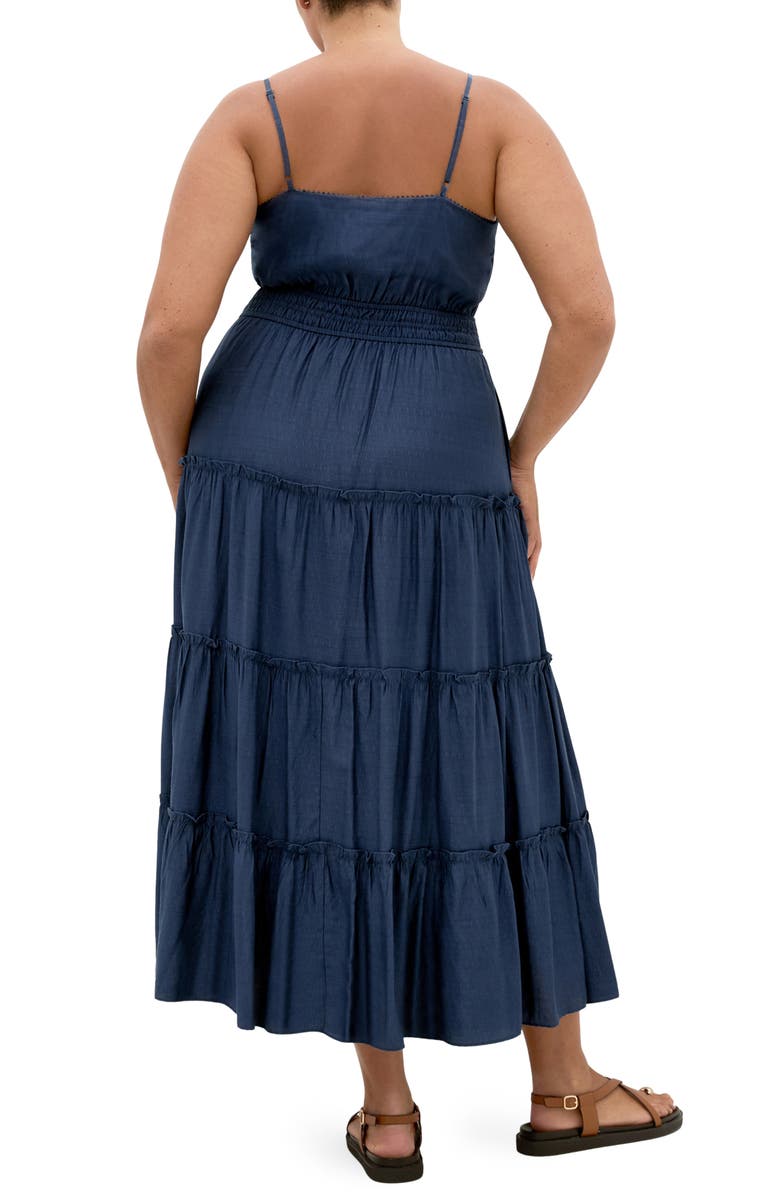 City Chic Aiza Midi Sundress, Alternate, color, Petrol
