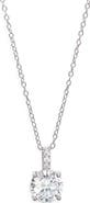 Nordstrom Round Cubic Zirconia Pendant Necklace