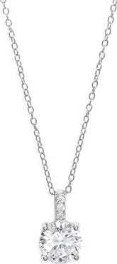 Nordstrom Round Cubic Zirconia Pendant Necklace