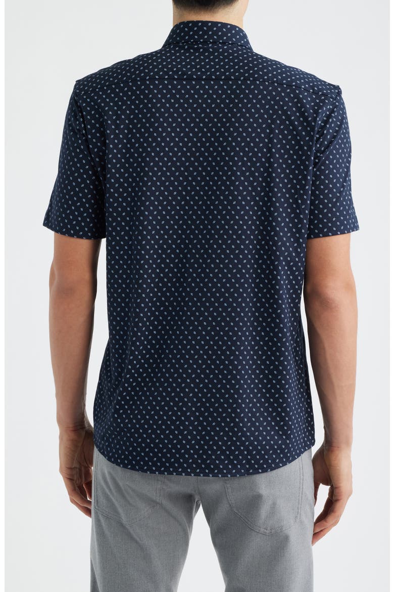 Roan Slim Fit Short Sleeve Button-Up Shirt, Alternate, color, DARK BLUE
