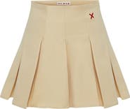 PCFG Cotton Pleated Skirt Chino Green