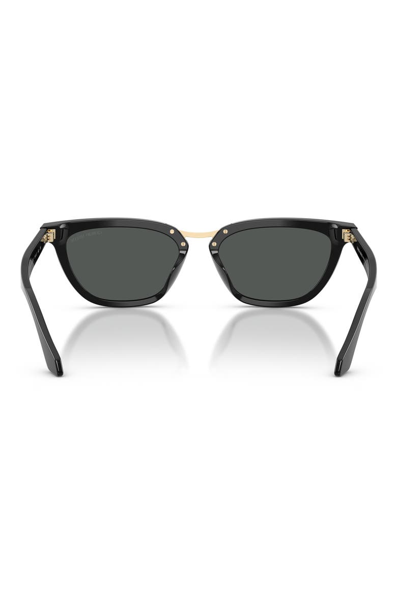 54mm Butterfly Sunglasses, Alternate, color, BLACK / DARK GREY
