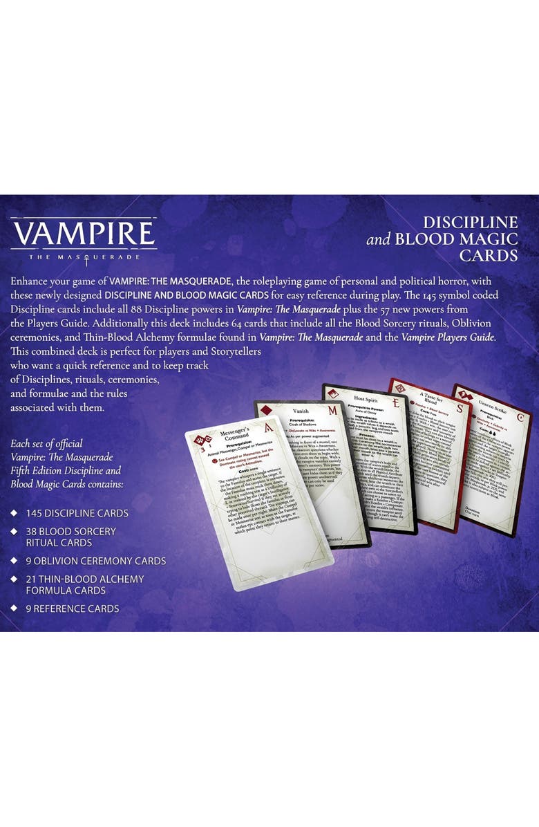 Renegade Game Studios The Masquerade Discipline Deck Accessory, Alternate, color, 