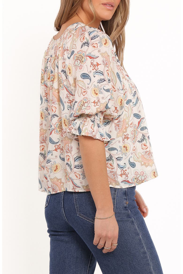 Sonia Paisley Floral Puff Sleeve Top, Alternate, color, PAISLEY