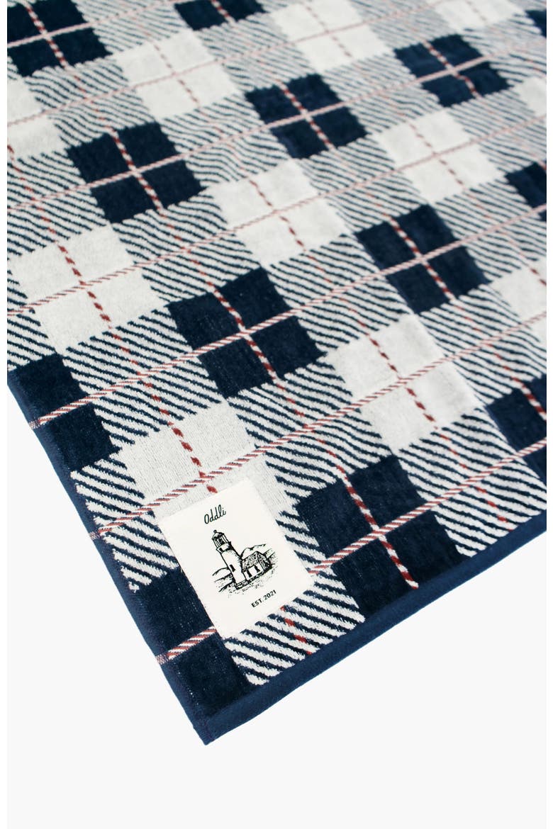 Towel, Alternate, color, Navy and Red Plaid