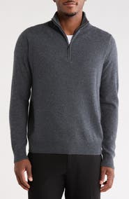 Nordstrom Cashmere Quarter Zip Sweater