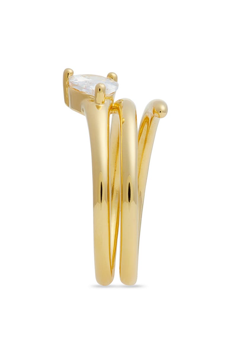 Nordstrom Cubic Zirconia Wrap Ring, Alternate, color, Clear- Gold