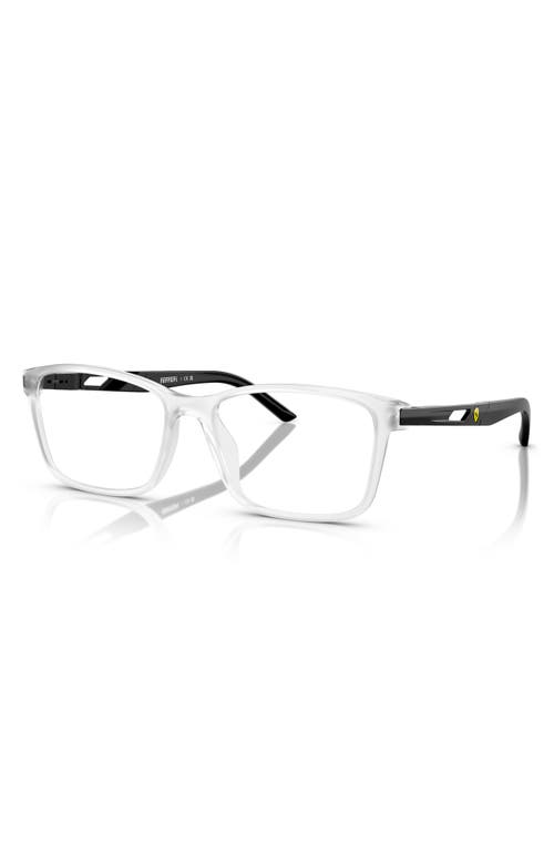 Scuderia Ferrari 57mm Pillow Optical Glasses In Matte Crystal