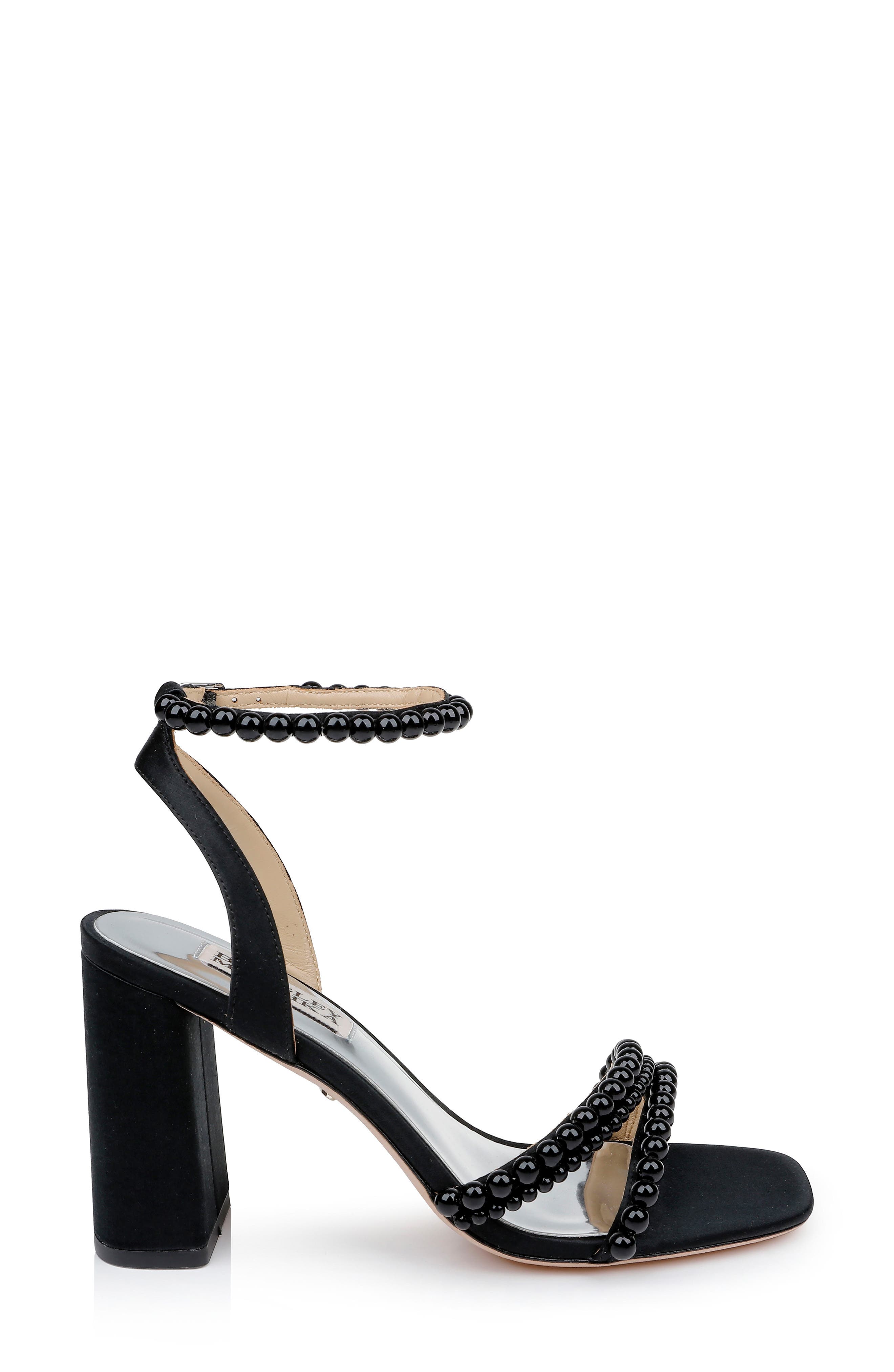 Badgley Mischka Collection Feisty Ankle Strap Sandal, Alternate, color, Black