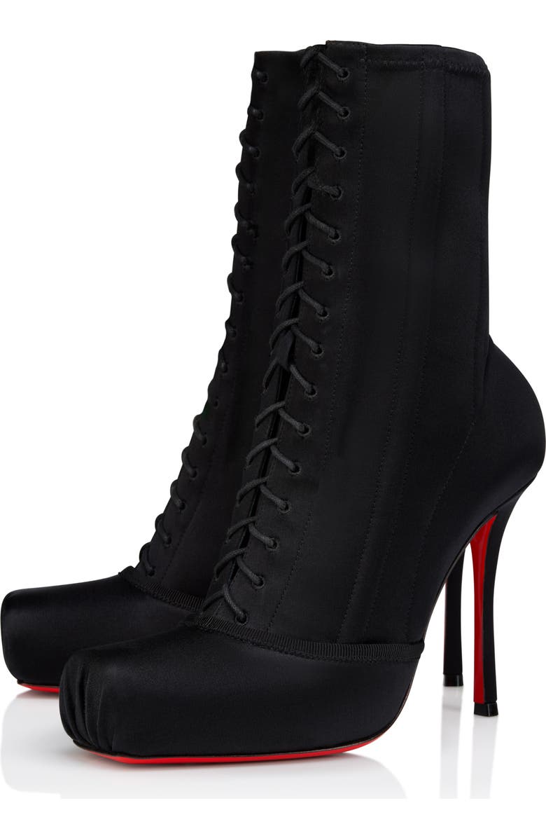 Christian Louboutin Cassia Pavlova Lace-Up Bootie, Main, color, Black
