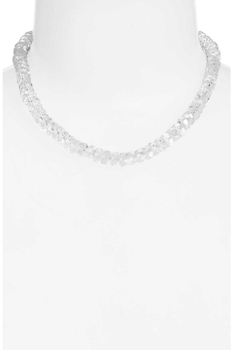 Faceted Quartz Necklace, Alternate, color, CLEAR