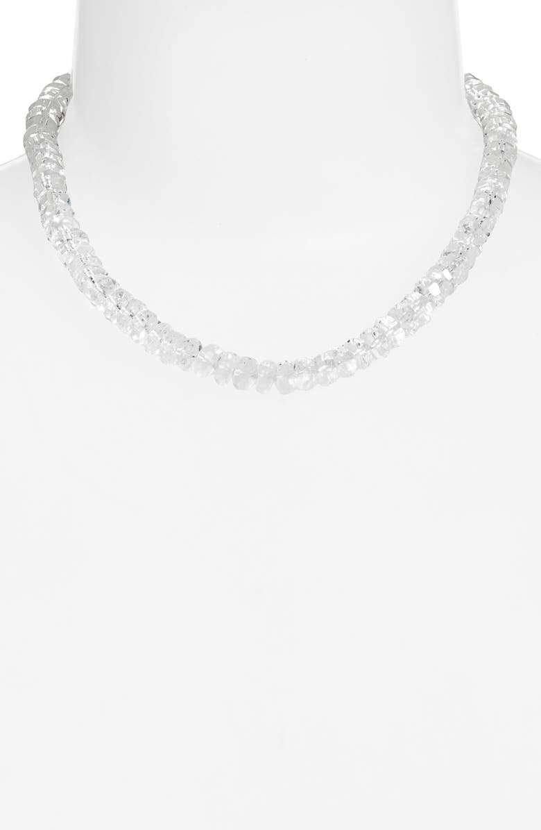 NEST Jewelry Faceted Quartz Necklace, Alternate, color, Clear