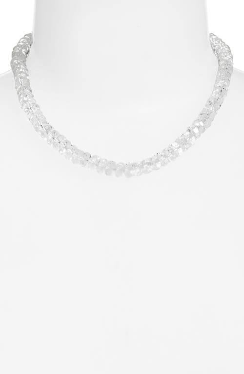 Nest Jewelry Faceted Quartz Necklace In Transparent