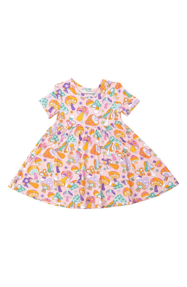 Angel Dear Flower Power Mushrooms Twirl Dress, Main, color,